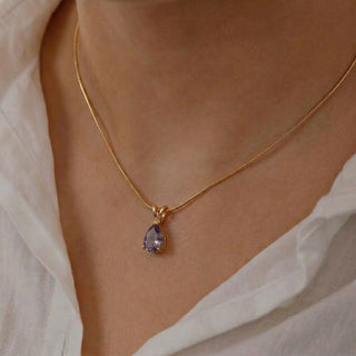 Facet Cut Birthstone Necklace