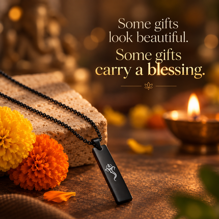 Ganpati Bappa Tag Necklace for Men - Spiritual Style Gift