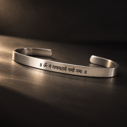 Ganpati Bappa Mantra Spiritual Bracelet - Religious Devotion Gift