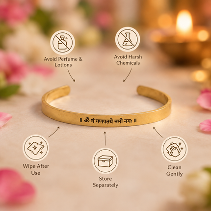 Ganpati Bappa Mantra Spiritual Bracelet - Religious Devotion Gift