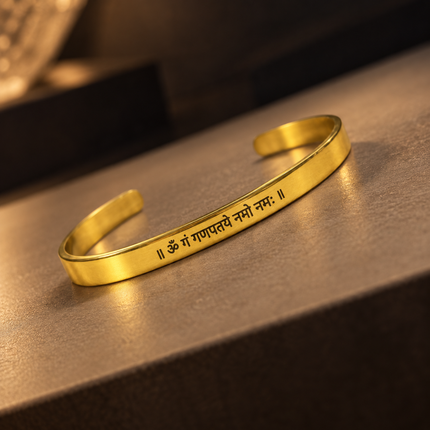 Ganpati Bappa Mantra Spiritual Bracelet - Religious Devotion Gift
