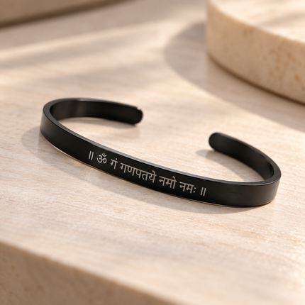 Ganpati Bappa Mantra Spiritual Bracelet - Religious Devotion Gift