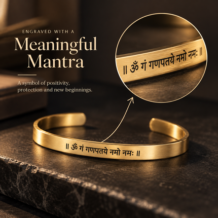Ganpati Bappa Mantra Spiritual Bracelet - Religious Devotion Gift