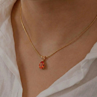 Facet Cut Birthstone Necklace