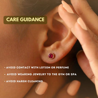 Birthstone Stud Earrings- Best Birthday Gift For Her