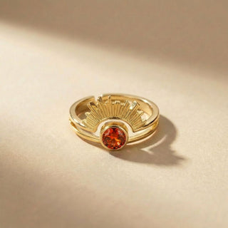Radiant Halo Birthstone Ring