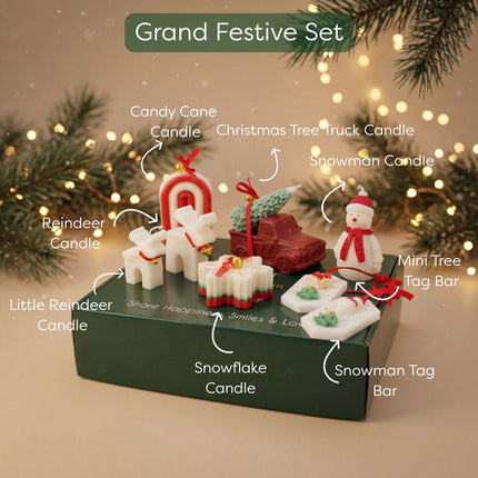 Scented Soy Wax Candles & Bar - Christmas Collection
