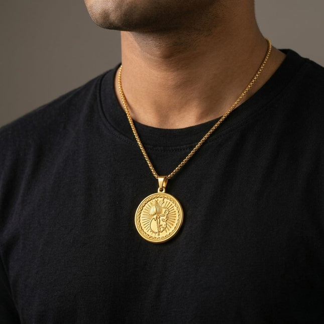 Hanuman Gold Plated Pendant – Spiritual Jewelry