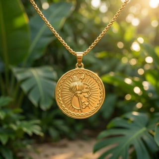 Hanuman Gold Plated Pendant – Spiritual Jewelry