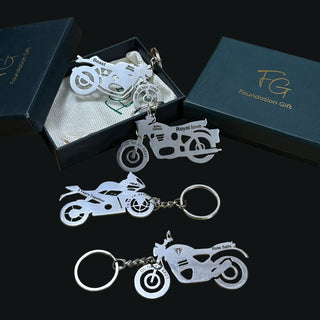 Custom Personalised Bike Keychain with Name & Number