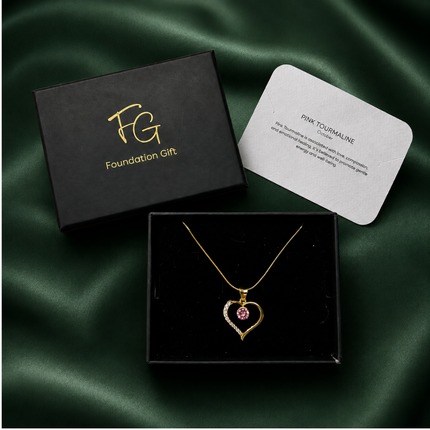 Lustre Heart Birthstone Necklace