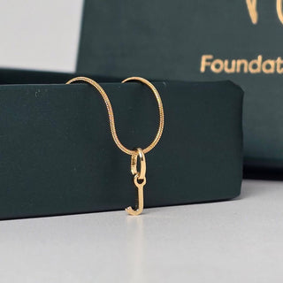 Initial Letter Charm Pendant Necklace