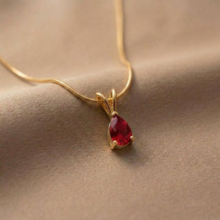 Facet Cut Birthstone Necklace