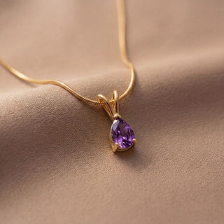 Facet Cut Birthstone Necklace