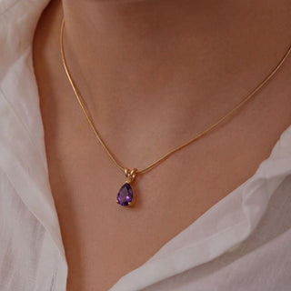 Facet Cut Birthstone Necklace