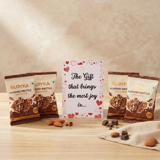 Valentine Mirror Card & Brownie Chocolate Set of 4 Combo