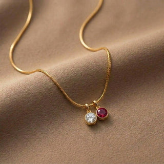 Duo Birthstone Necklace