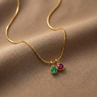 Duo Birthstone Necklace