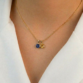 Duo Birthstone Necklace