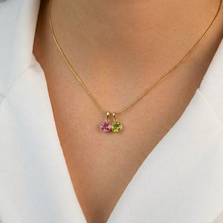 Duo Birthstone Necklace