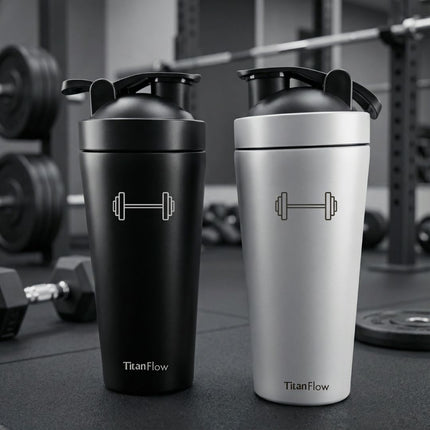 TitanFlow Protein Shaker Bottle | Stainless Steel