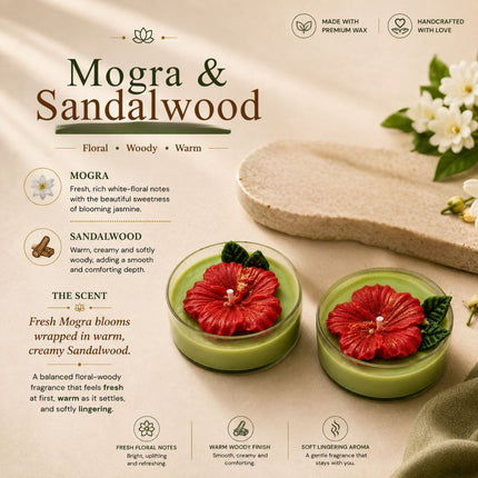 Mogra & Sandalwood Candle Set