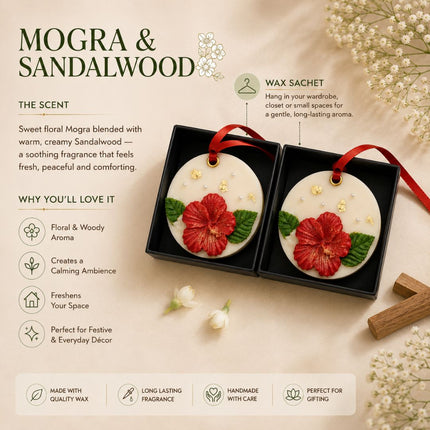 Mogra & Sandalwood Wax Sachet Set