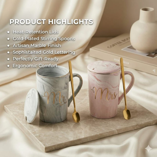 Mr & Mrs Ceramic Mug Set