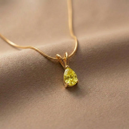 Facet Cut Birthstone Necklace