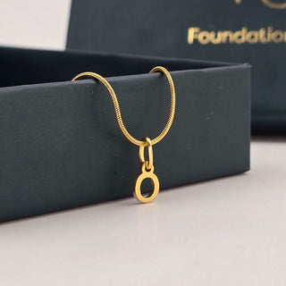Initial Letter Charm Pendant Necklace