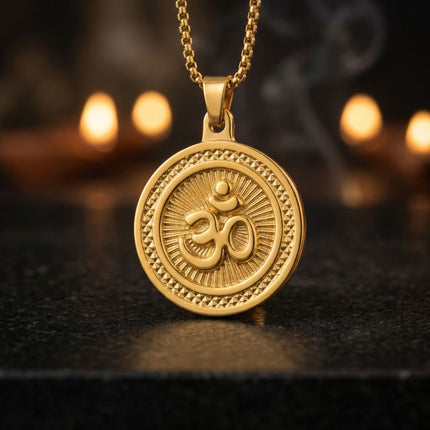 Om Gold Plated Pendant – Spiritual Jewelry