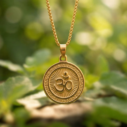 Om Gold Plated Pendant – Spiritual Jewelry