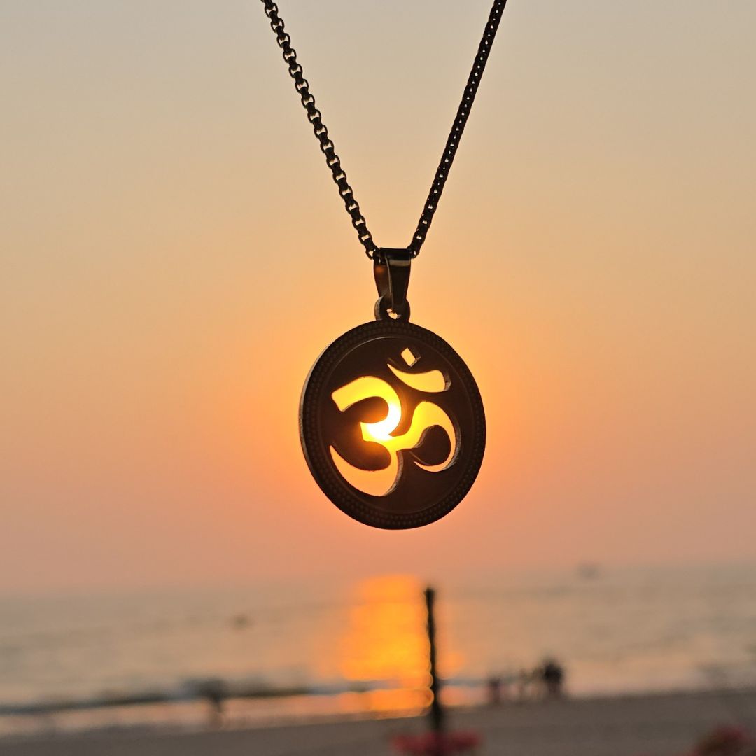 Gold Om Pendant For Men as the perfect first anniversary gift