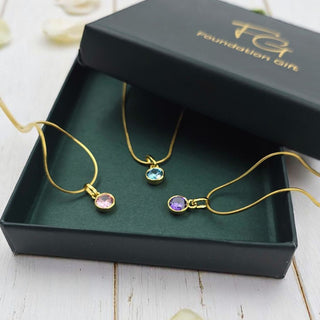 Dainty Birthstone Necklace