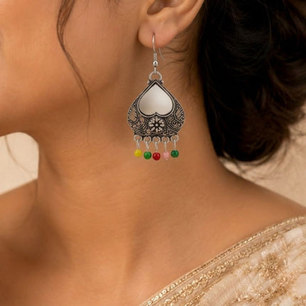 Oxidised Chandbali Jhumka Set