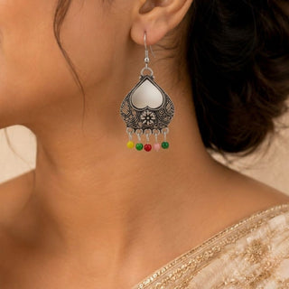 Oxidised Chandbali Jhumka Set