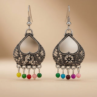 Oxidised Chandbali Jhumka Set
