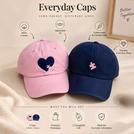 Perfect Match Couple Caps