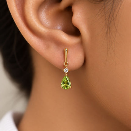 Facet Cut Birthstone Earrings