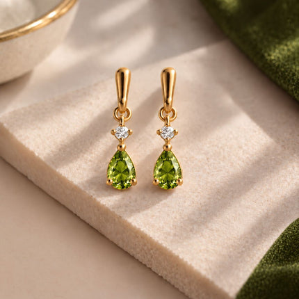 Facet Cut Birthstone Earrings