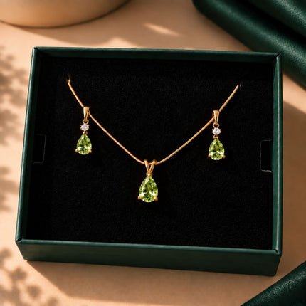 Facet Cut Birthstone Jewellery Set