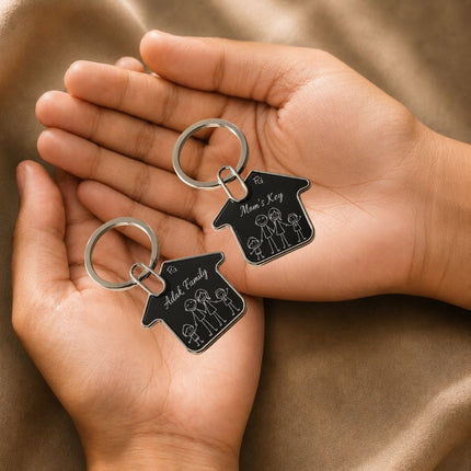 Personalised Family House Keychain