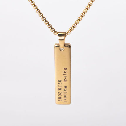 Personalised Tag Necklace for Men - Meaningful Everyday Wear