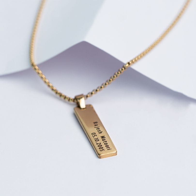 Personalised Tag Necklace For Men