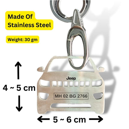Custom Personalised Car Keychain with Name & Number