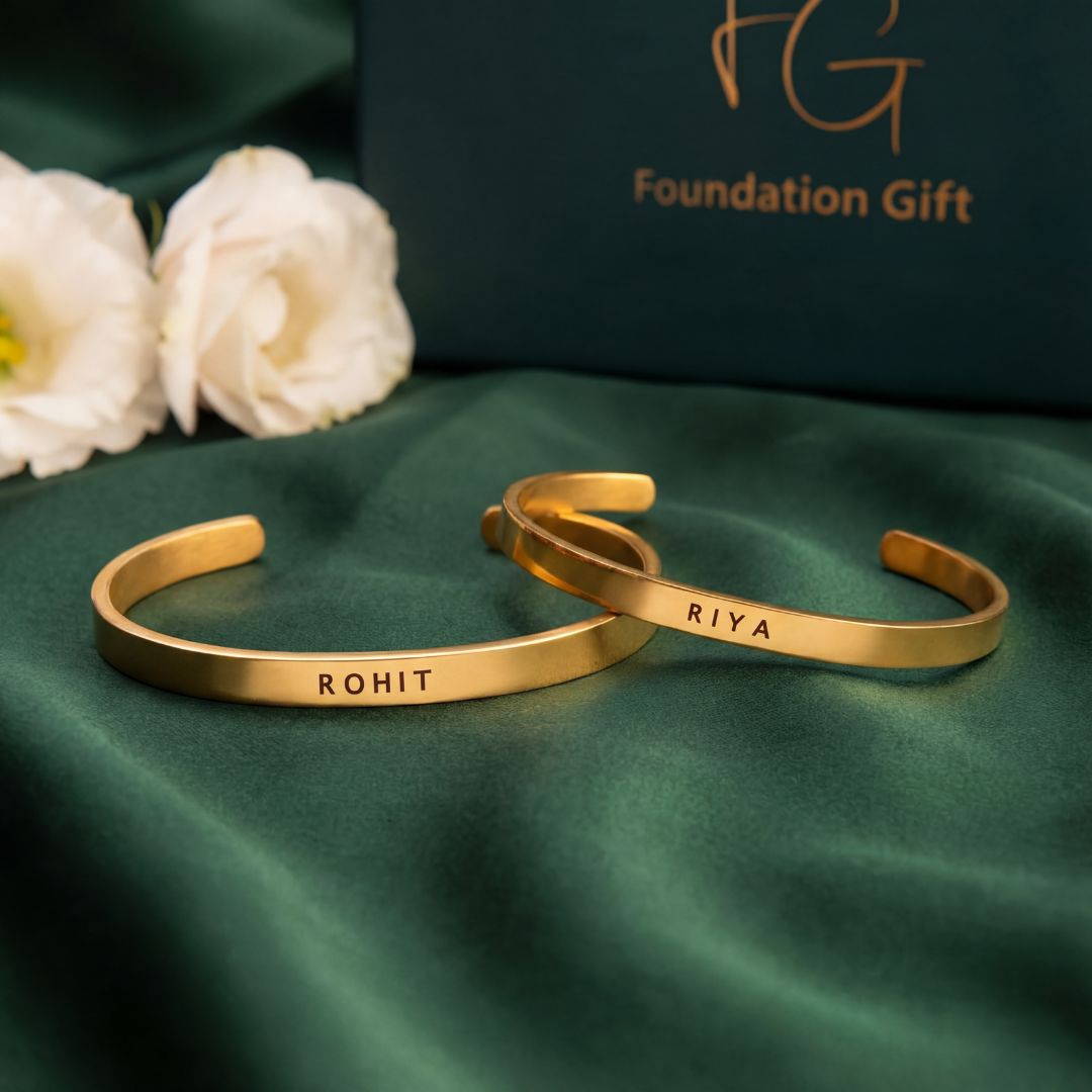 Personalised Couples Bracelet for first anniversary gift