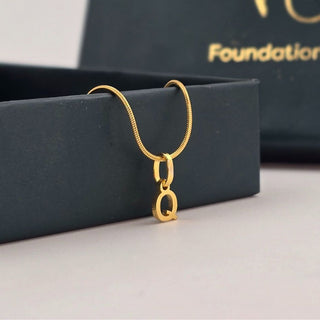 Initial Letter Charm Pendant Necklace