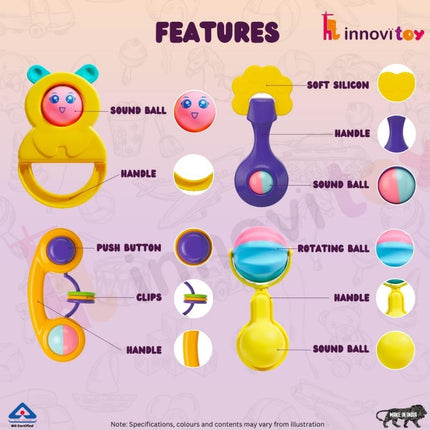 My First Gift - Innovitoy Rattle Set For Babies