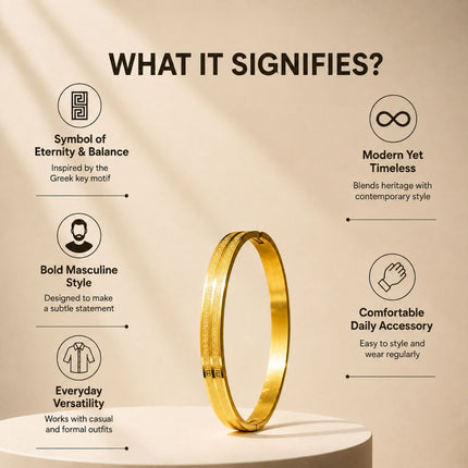 Rhythm Kada - Best Gold Kada For Men