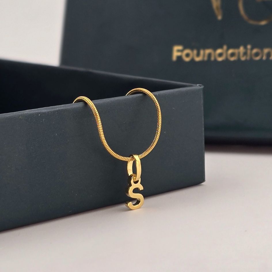 Initial Charm Pendant Necklace